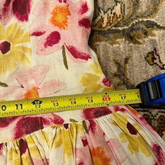 Vintage Floral Linen dress - Picture 4 of 8